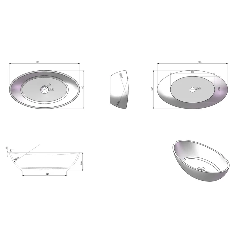 PW1 Counter-Top Basin