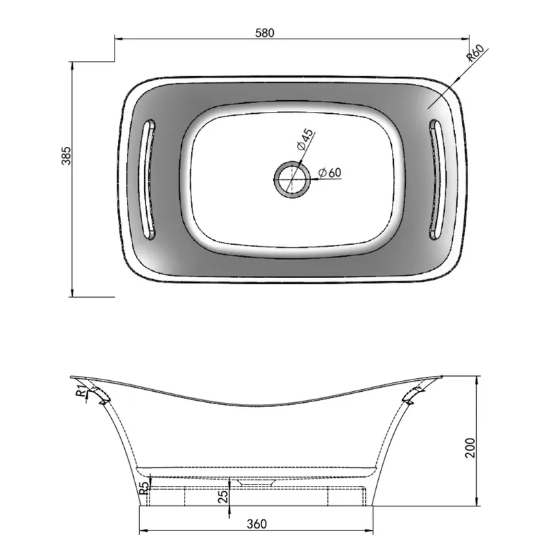 PW10 Counter Top Basin