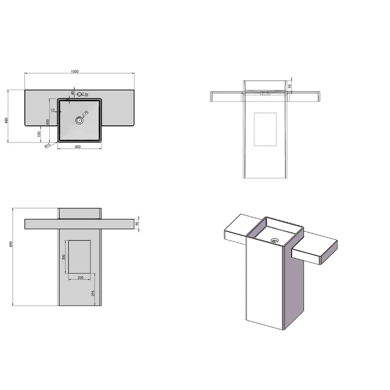 PW31 Free Standing Basin