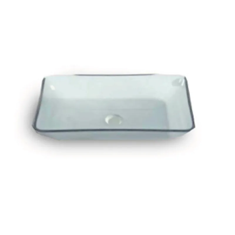 S64 Rectangular Glass Basin · Transparent