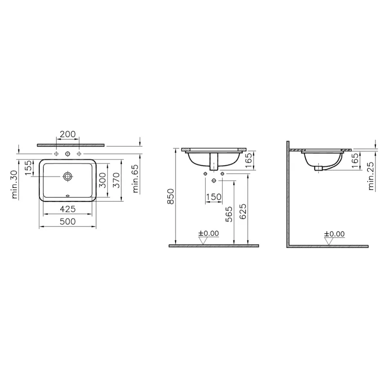 VitrA 5474B Undercounter Basin