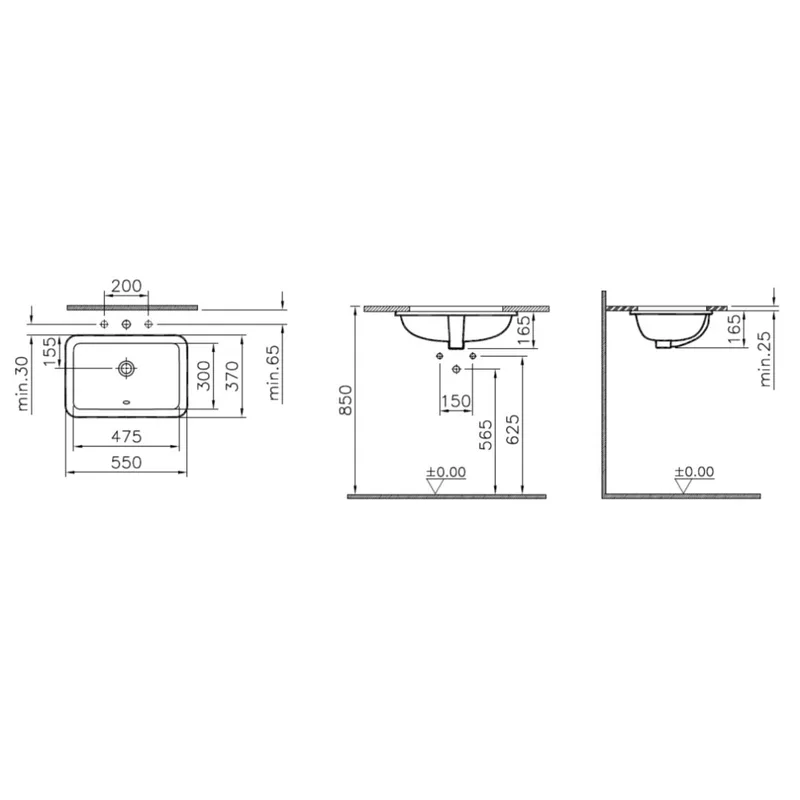VitrA 5475B Undercounter Basin