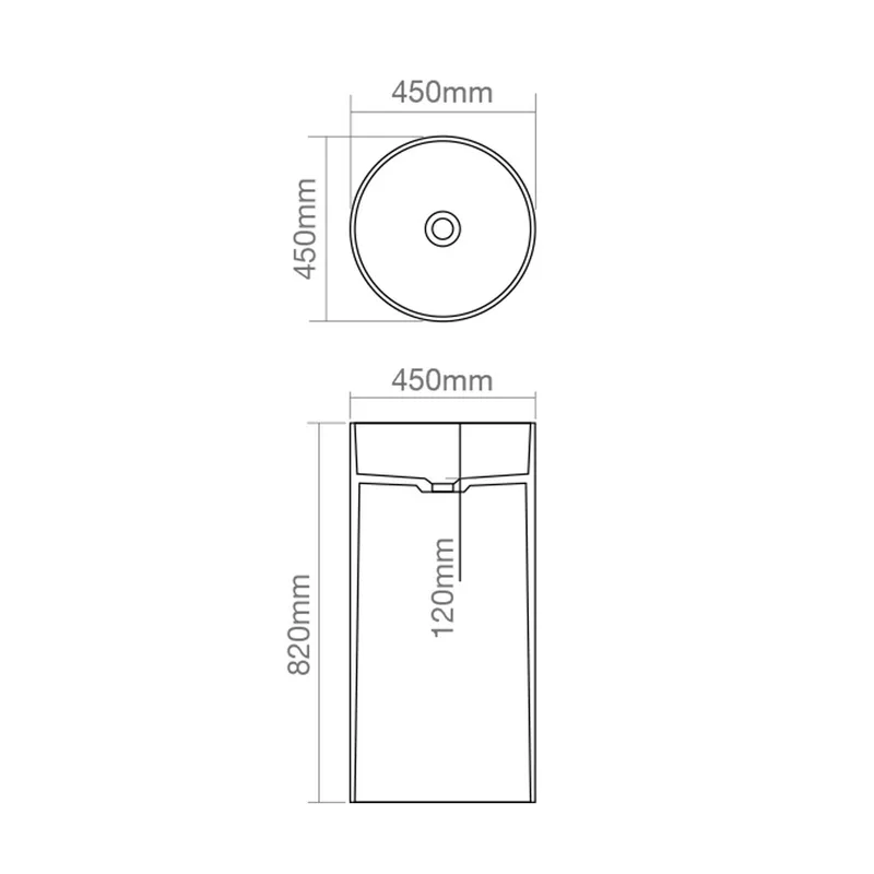 Z2002 Solid Surface Freestanding Basin