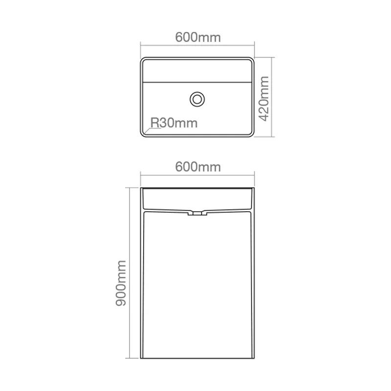 Z2004 Solid Surface Freestanding Basin