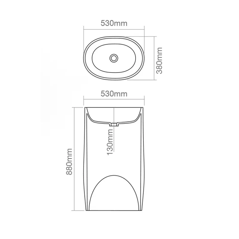 Z2006 Solid Surface Freestanding Basin