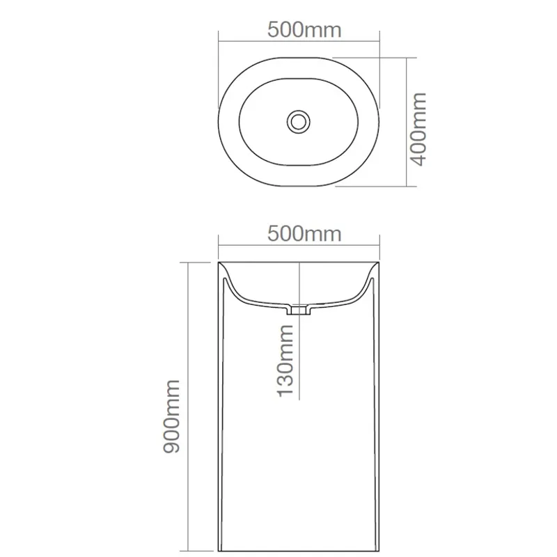 Z2008 Resin Freestanding Basin