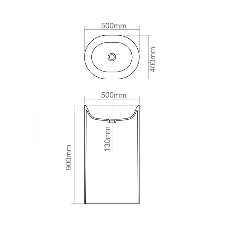 Z2008 Solid Surface Freestanding Basin