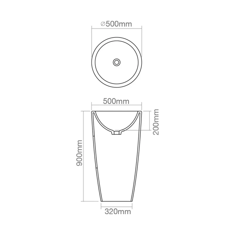 Z2010 Solid Surface Freestanding Basin