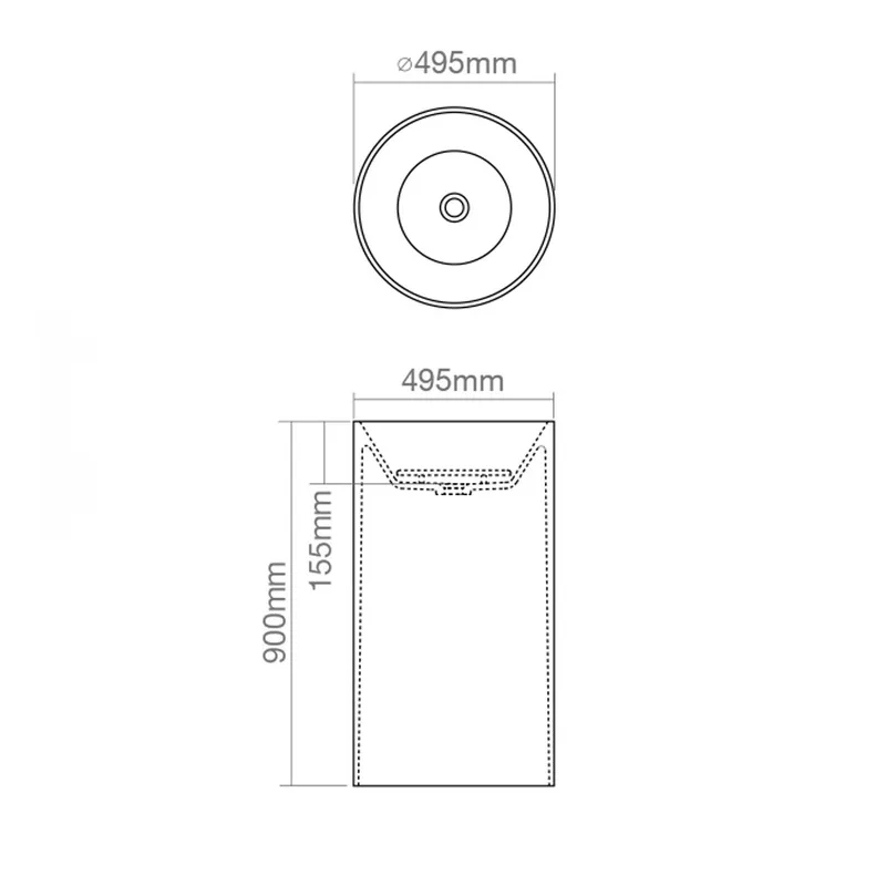 Z2011 Solid Surface Freestanding Basin