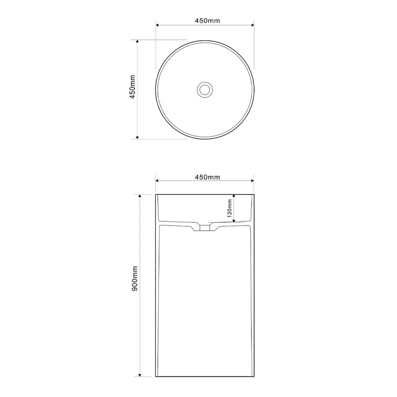 Z2012 Resin Freestanding Basin