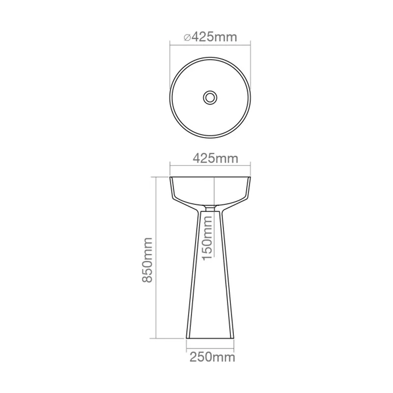 Z2018 Solid Surface Freestanding Basin