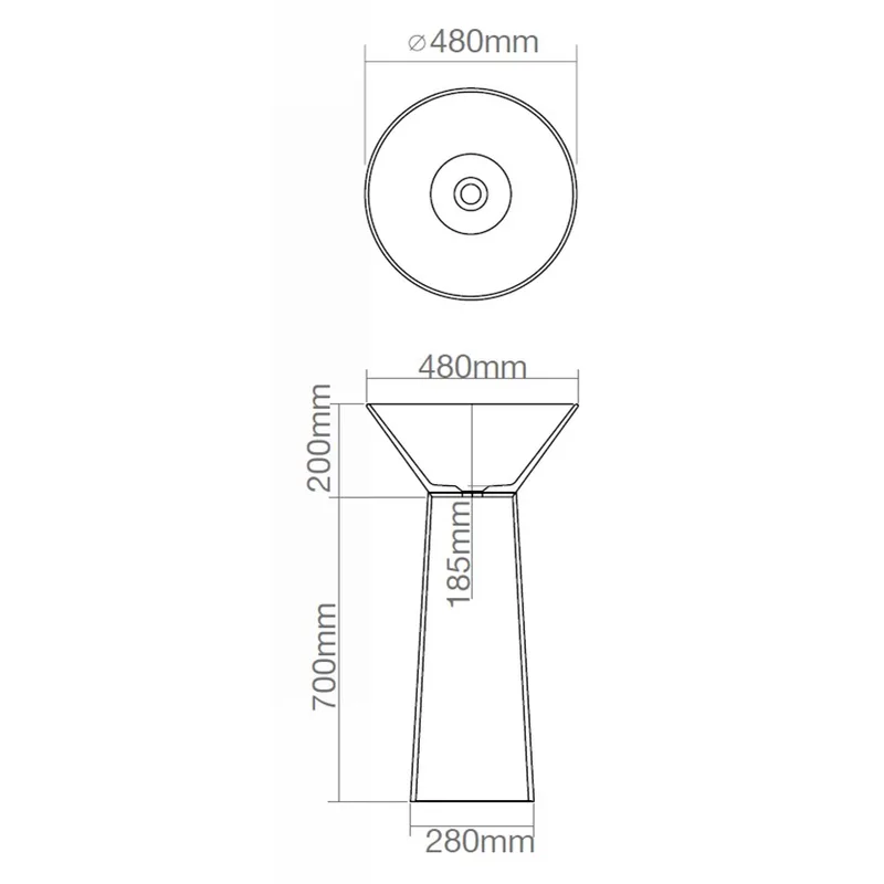 Z2022 Resin Freestanding Basin Pomegranate
