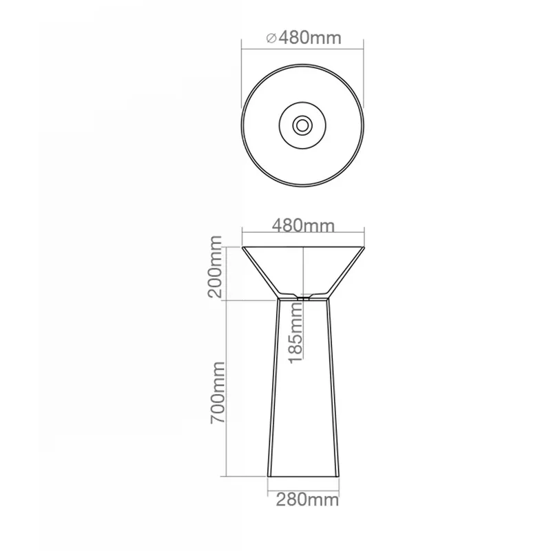 Z2022 Solid Surface Freestanding Basin