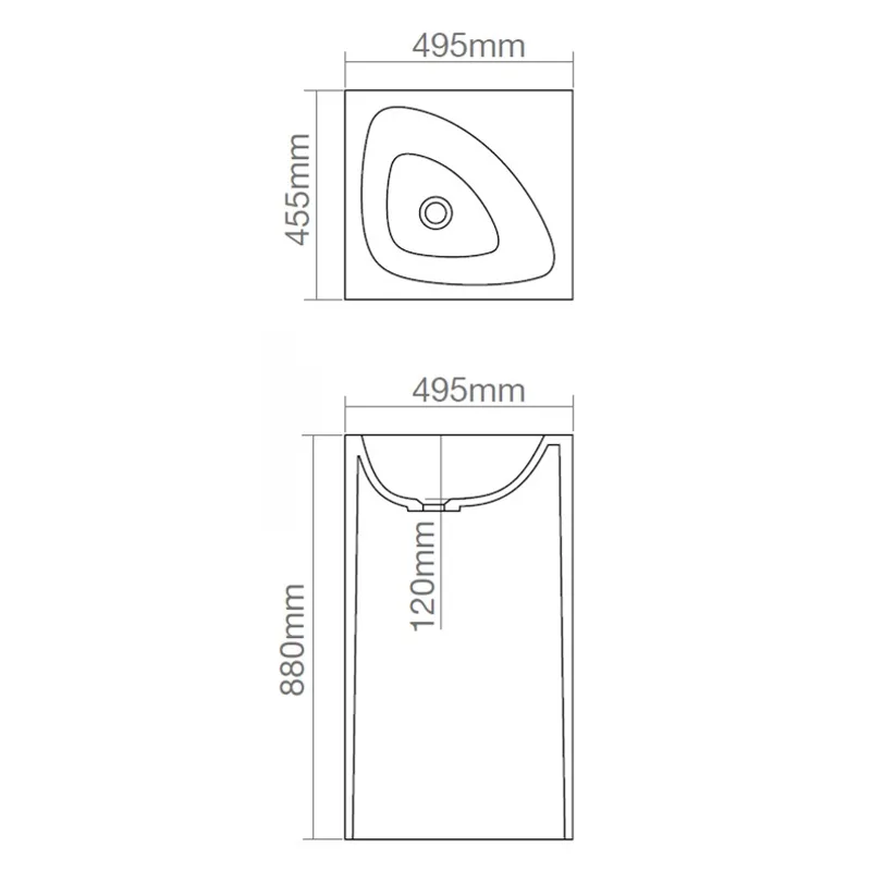 Z2024 Resin Freestanding Basin