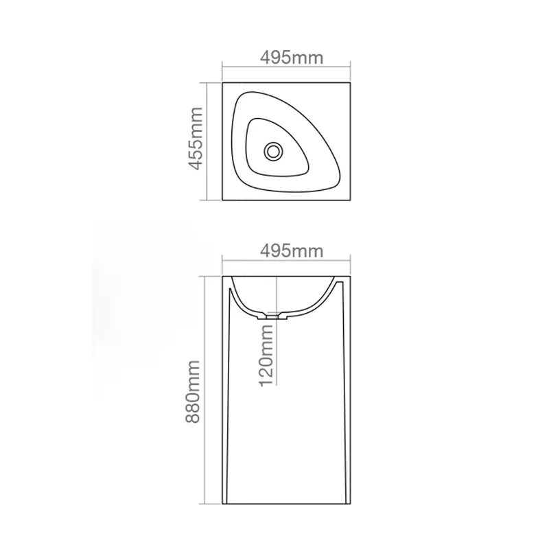 Z2024 Solid Surface Freestanding Basin