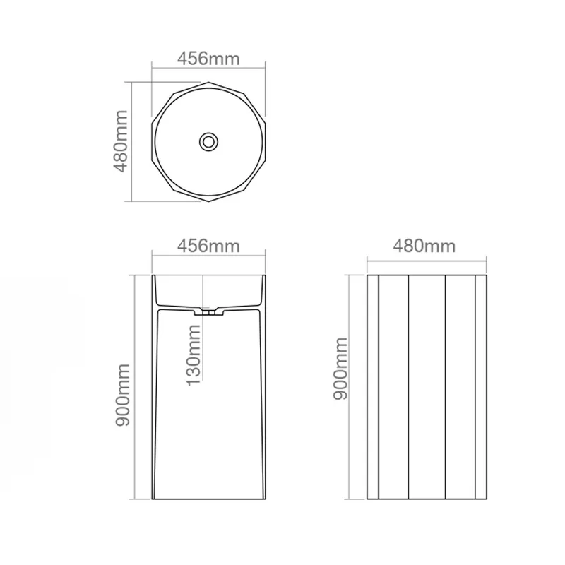 Z2026 Solid Surface Freestanding Basin
