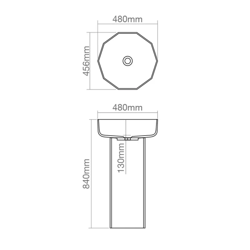 Z2029 Solid Surface Freestanding Basin