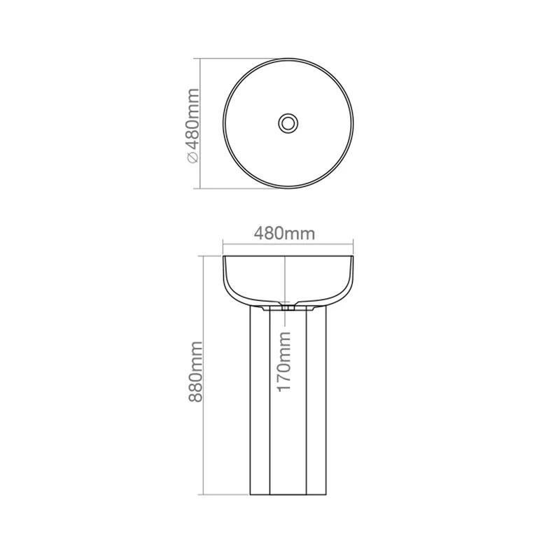 Z2030 Solid Surface Freestanding Basin
