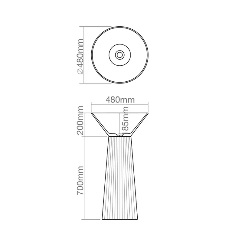 Z2031 Solid Surface Freestanding Basin