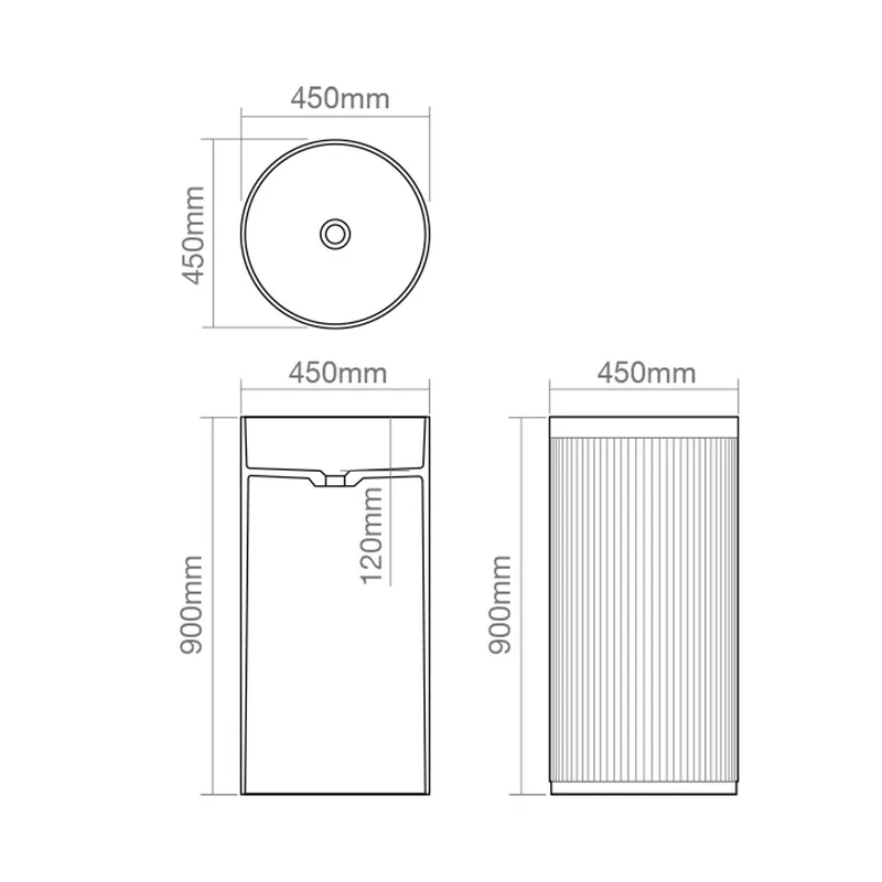 Z2801 Solid Surface Freestanding Basin