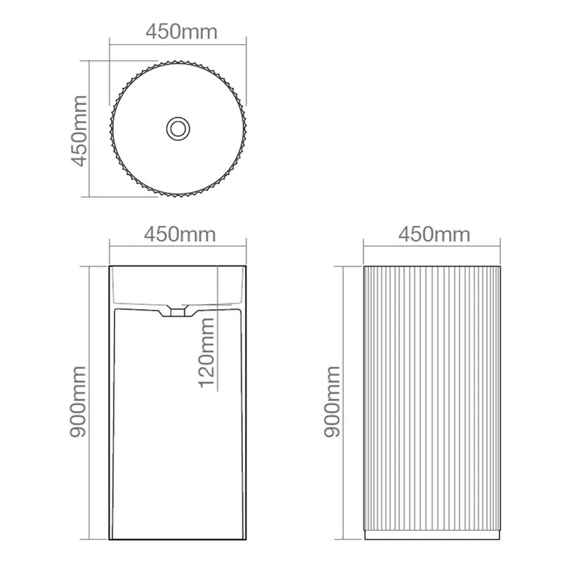 Z2803 Resin Freestanding Basin