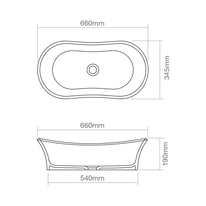 Z9024 Solid Surface Countertop Basin