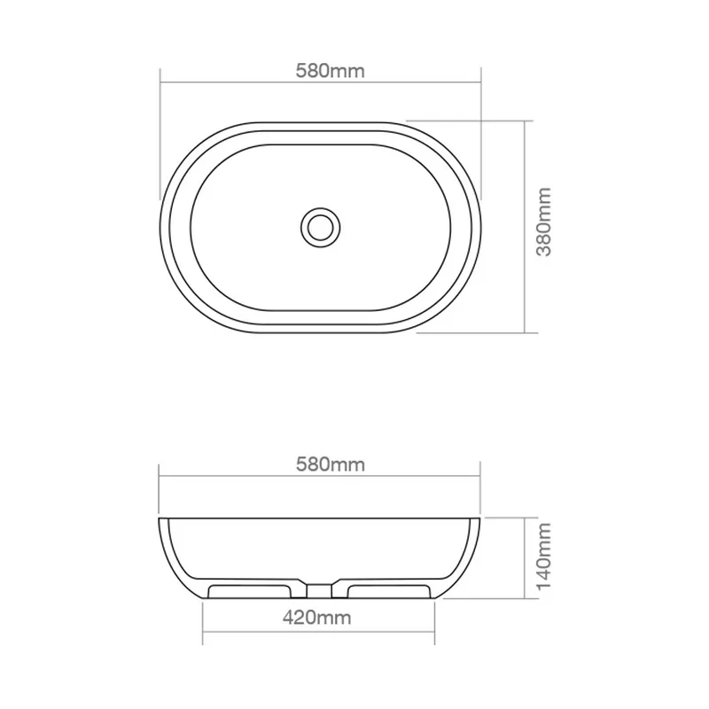 Z9034 Resin Countertop Basin