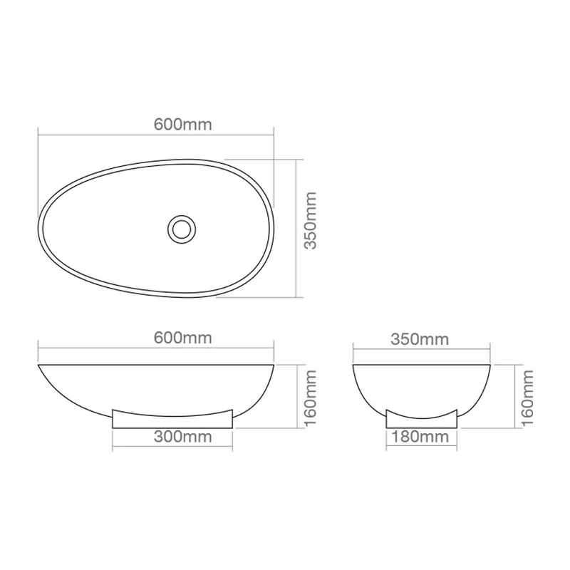 Z9055 Solid Surface Countertop Basin