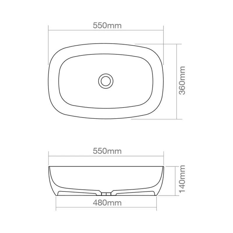 Z9092 Solid Surface Countertop Basin