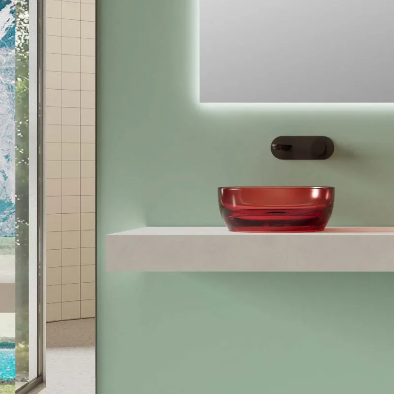 Z9093 Resin Countertop Basin Pomegranate