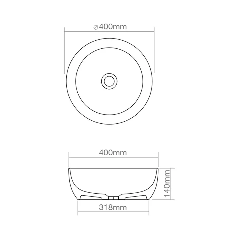 Z9093 Solid Surface Countertop Basin