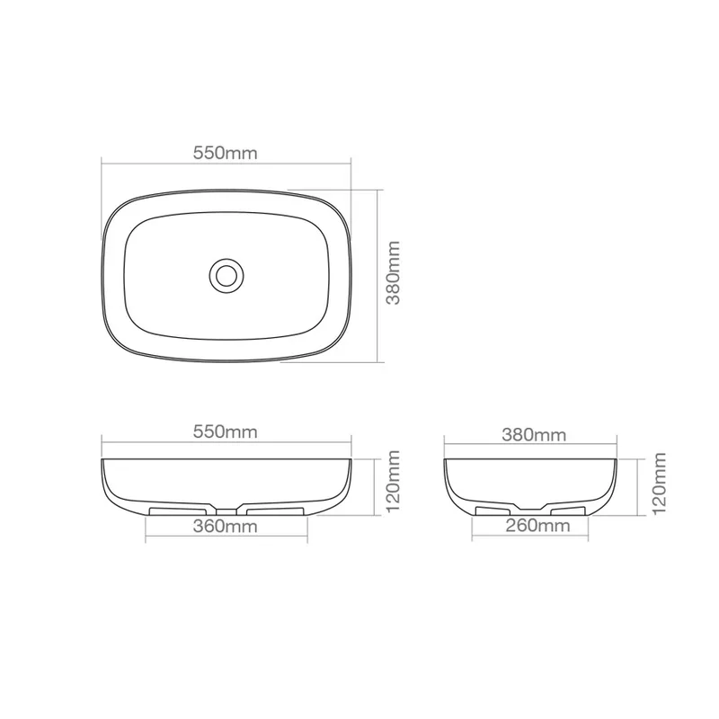 Z9094 Solid Surface Countertop Basin