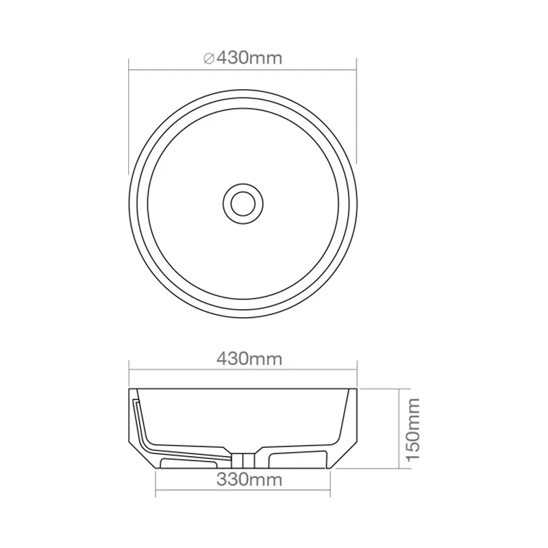 Z9096 Solid Surface Countertop Basin