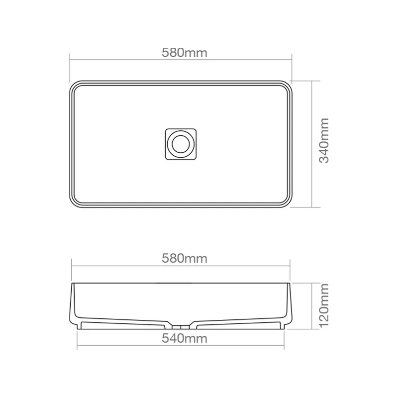Z9100 Solid Surface Countertop Basin