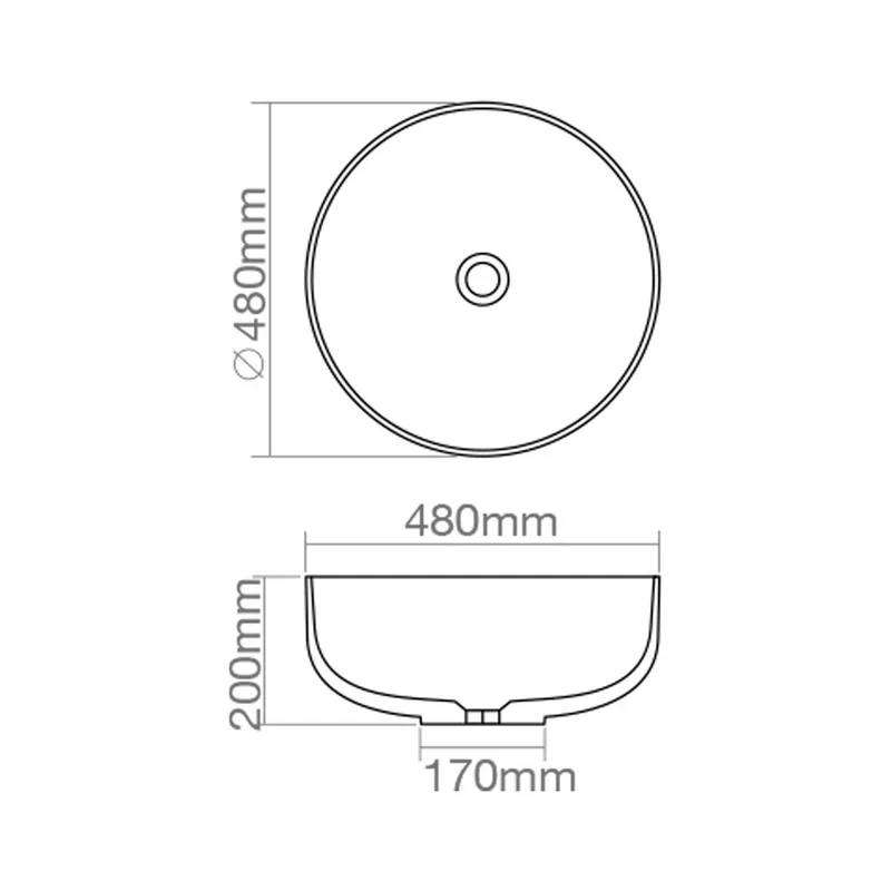 Z9106 Resin Countertop Basin
