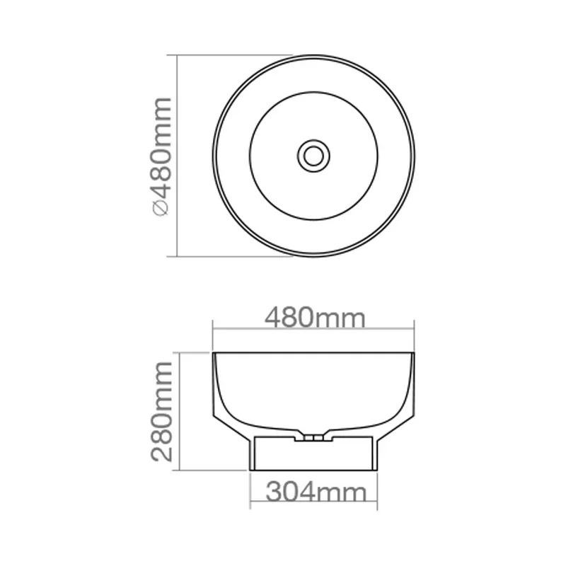 Z9108 Resin Countertop Basin