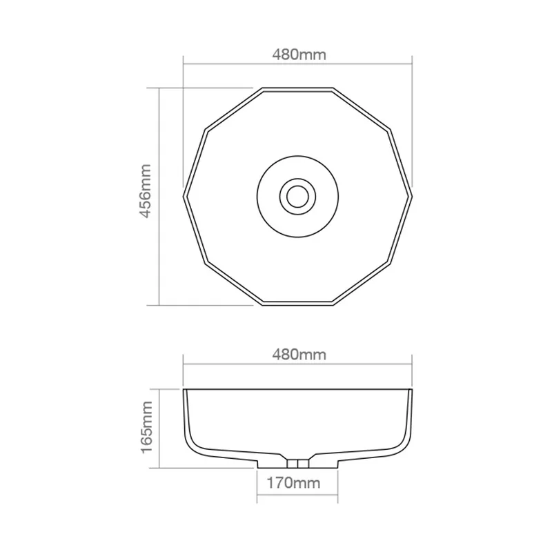 Z9109 Solid Surface Countertop Basin