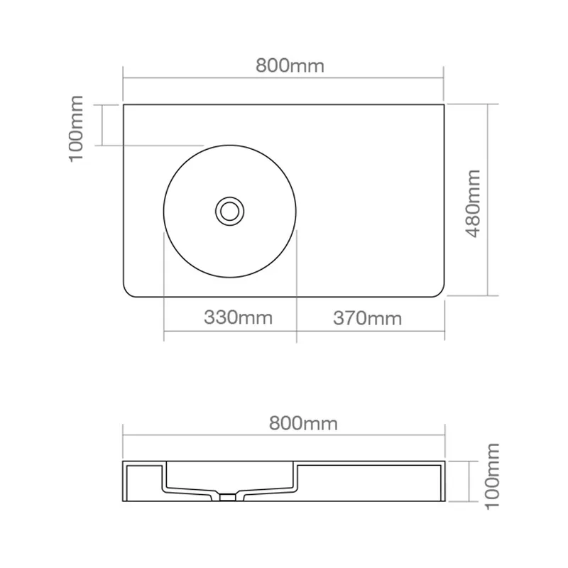 Z9803 Solid Surface Countertop Basin