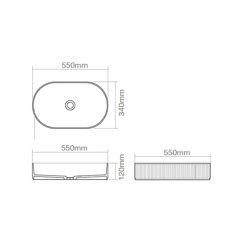 Z9804 Solid Surface Basin Blackish Green