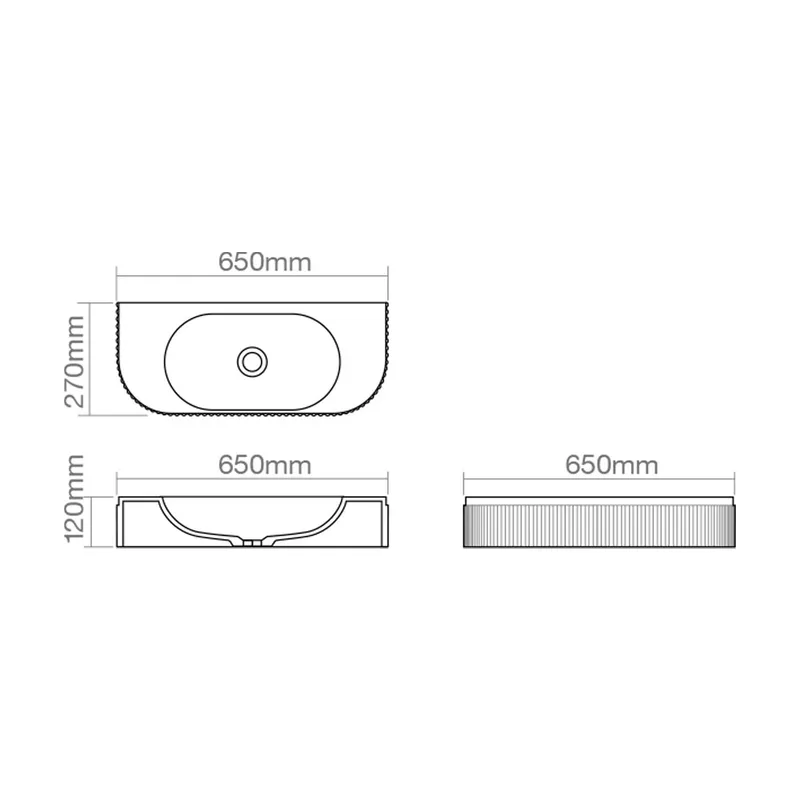 Z9805 Solid Surface Countertop Basin