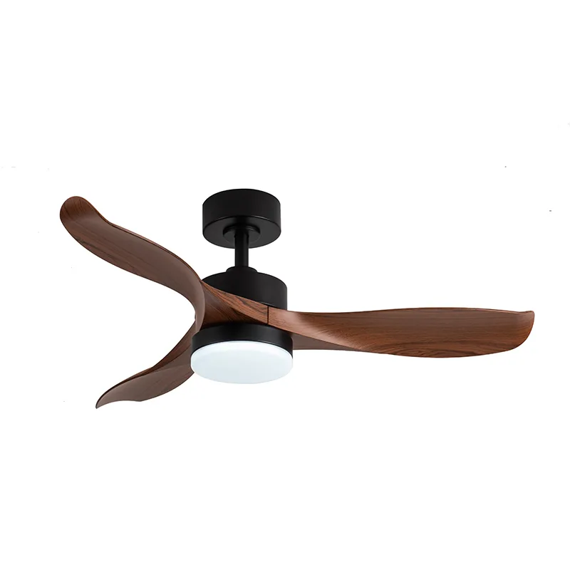 Aeroair AA-120 Ceiling Fan (Black Body, Dark Oak Blades)