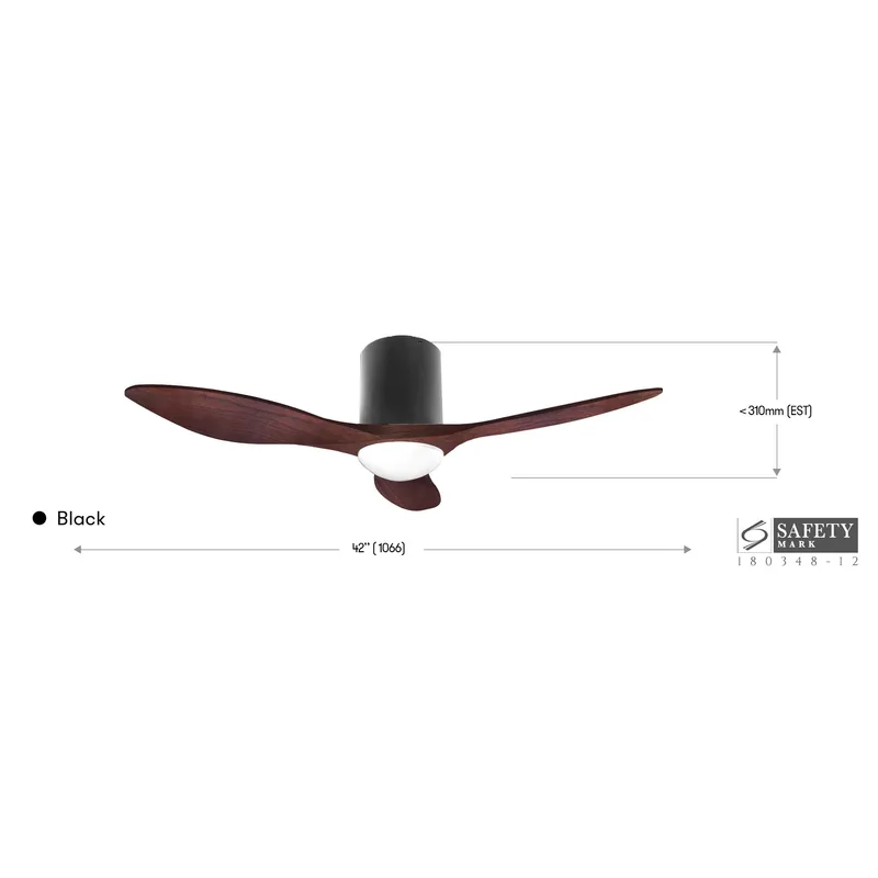Alaska Bay Ceiling Fan (White, Curve, With Light)