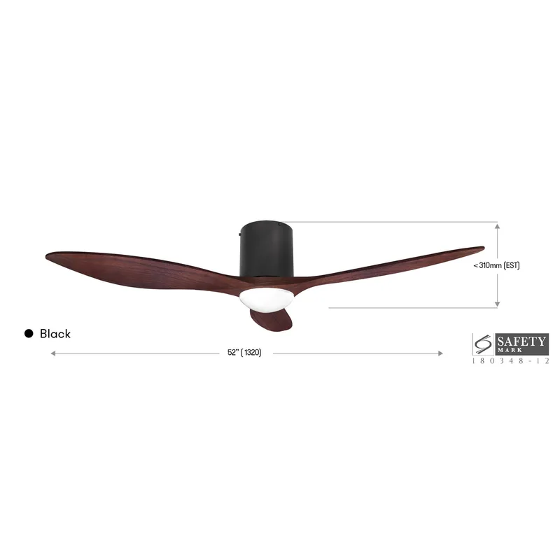 Alaska Bay Ceiling Fan (White, Slim, With Light)