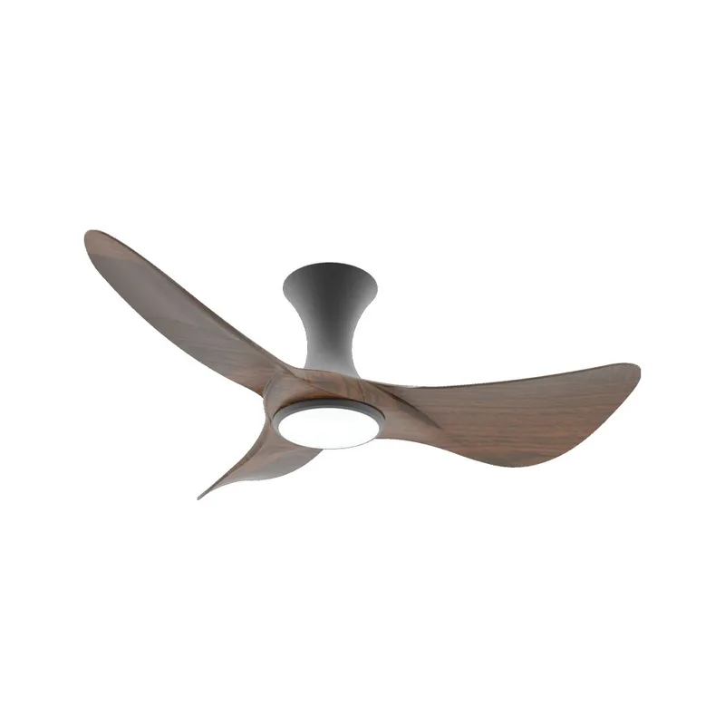 Alaska Burah 43" DC Ceiling Fan (Black / Dark Wood)