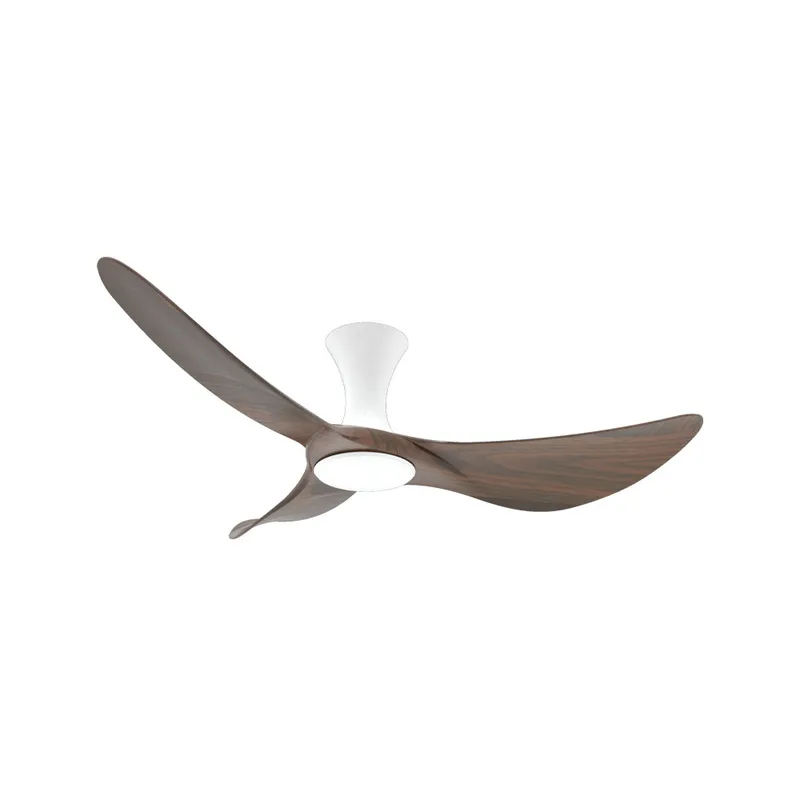 Alaska Burah 43" DC Ceiling Fan (White / Dark Wood)
