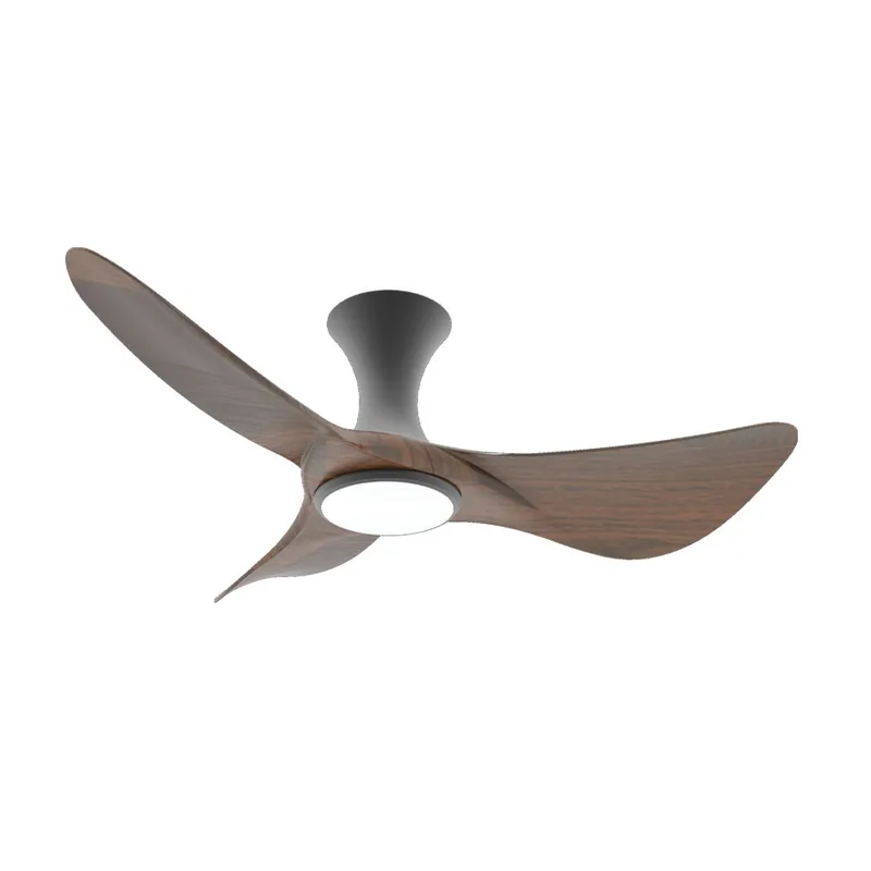 Alaska Curah 52" DC Ceiling Fan (Black / Dark Wood)