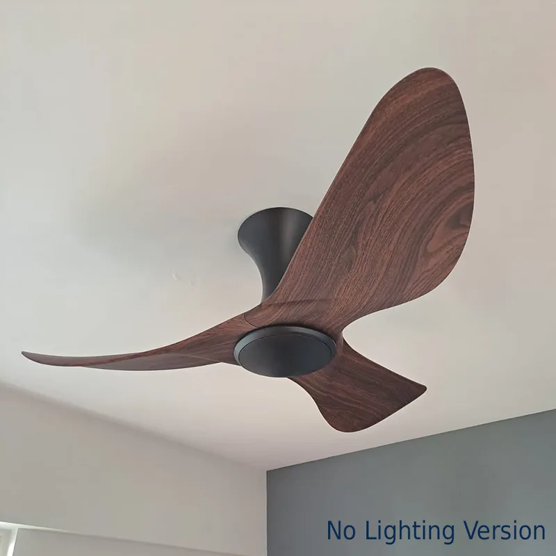 Alaska Curah 52" DC Ceiling Fan (Black / Parquet Wood)