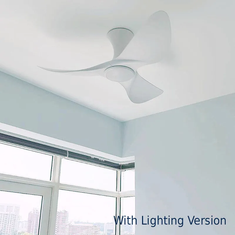 Alaska Curah 52" DC Ceiling Fan (White / Dark Wood)