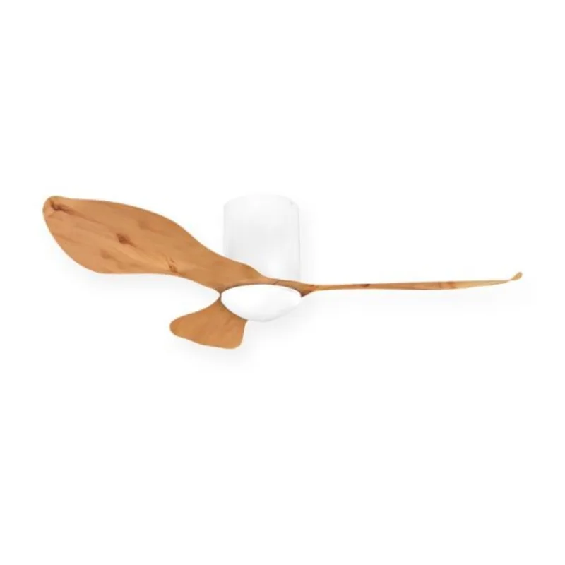 Alaska Fern Ceiling Fan (White Motor, Dark Oak Blades)
