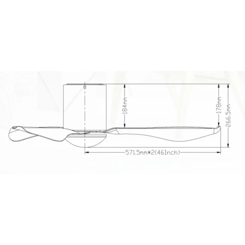 Alaska Fern Ceiling Fan (White Motor, Dark Oak Blades)